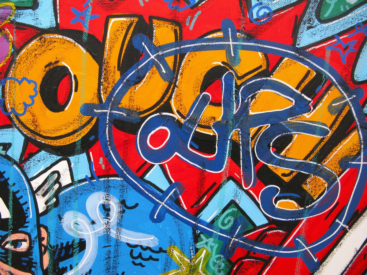 Tableau de RICO SAB a pour titre Kptain America style street pop art, street art dim : RICO SABprix:1350