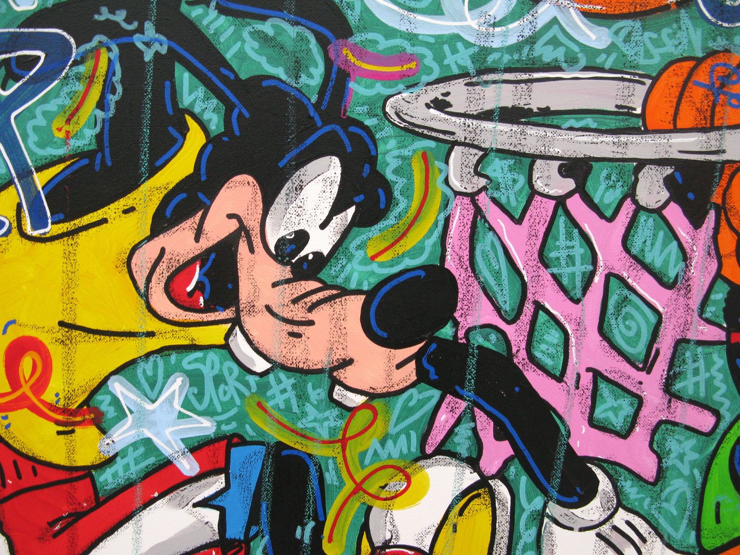 Tableau de RICO SAB a pour titre Basketeam style street pop art, street art dim : RICO SABprix:1350