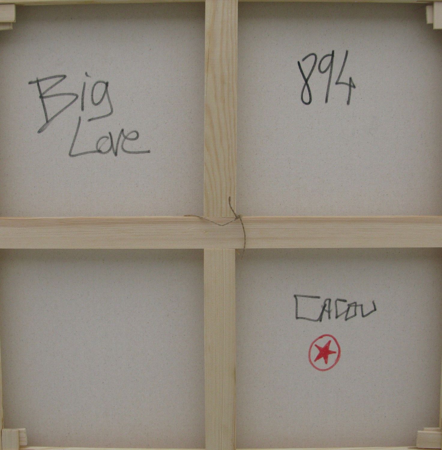 Tableau de CACOU a pour titre BIG LOVE style graphique dim : CACOUprix:360