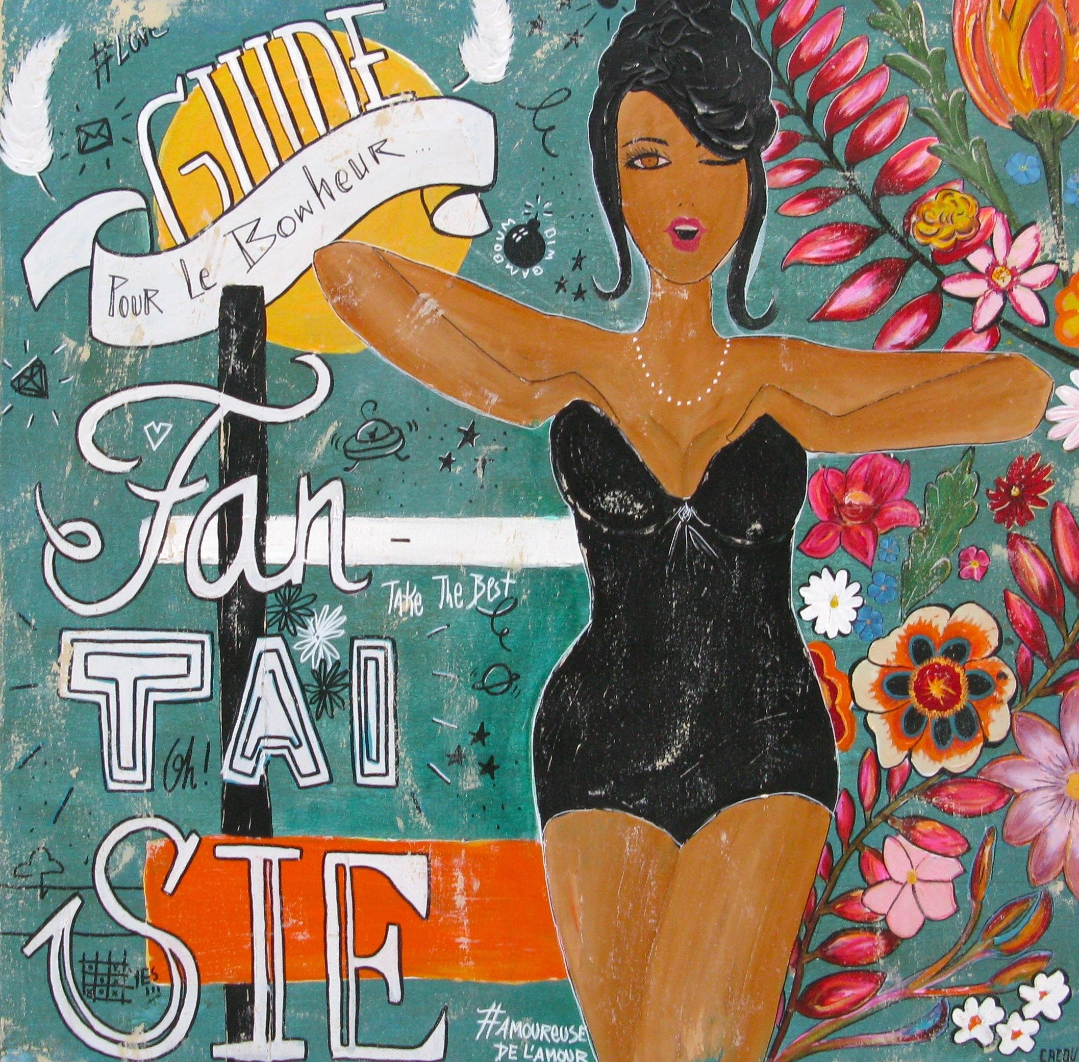 Tableau de CACOU a pour titre FANTAISIE style graphique dim : CACOUprix:550