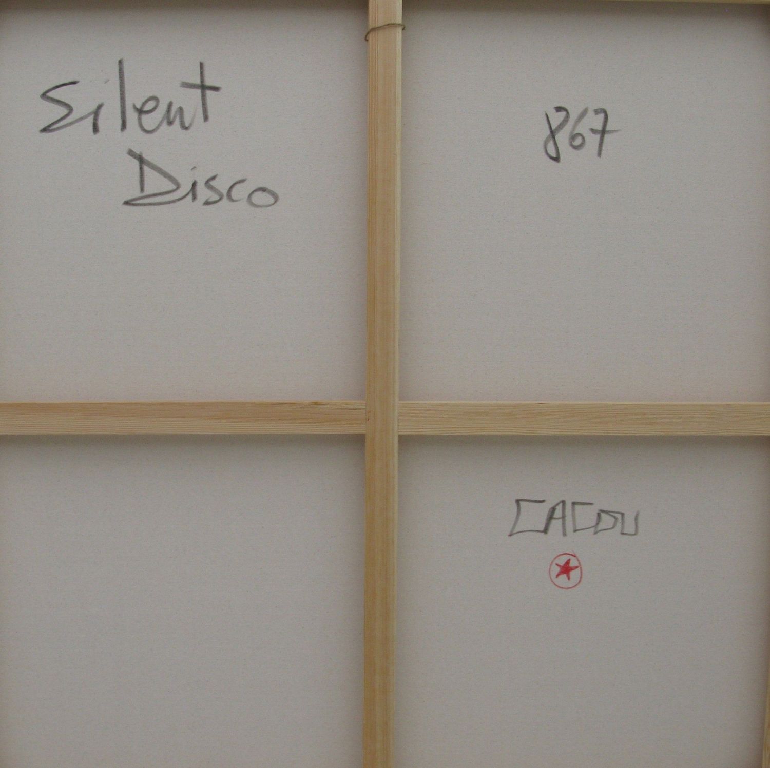 Tableau de CACOU a pour titre SILENT DISCO style graphique dim : CACOUprix:850
