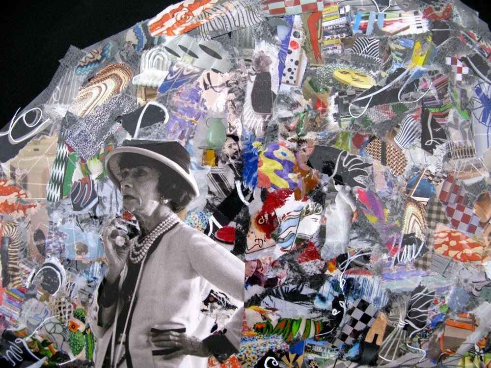 Editions d'art de FLOREPEA a pour titre De fil blanc cousu style street art, graphique dim : FLOREPEAprix:300