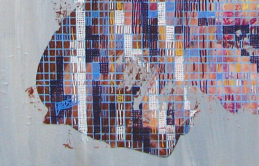 Tableau de NICOLAS JESBAC a pour titre REAPPROPRIATION HUMAINE URBAINE style figuratif, graphique dim : NICOLAS JESBACprix:1000