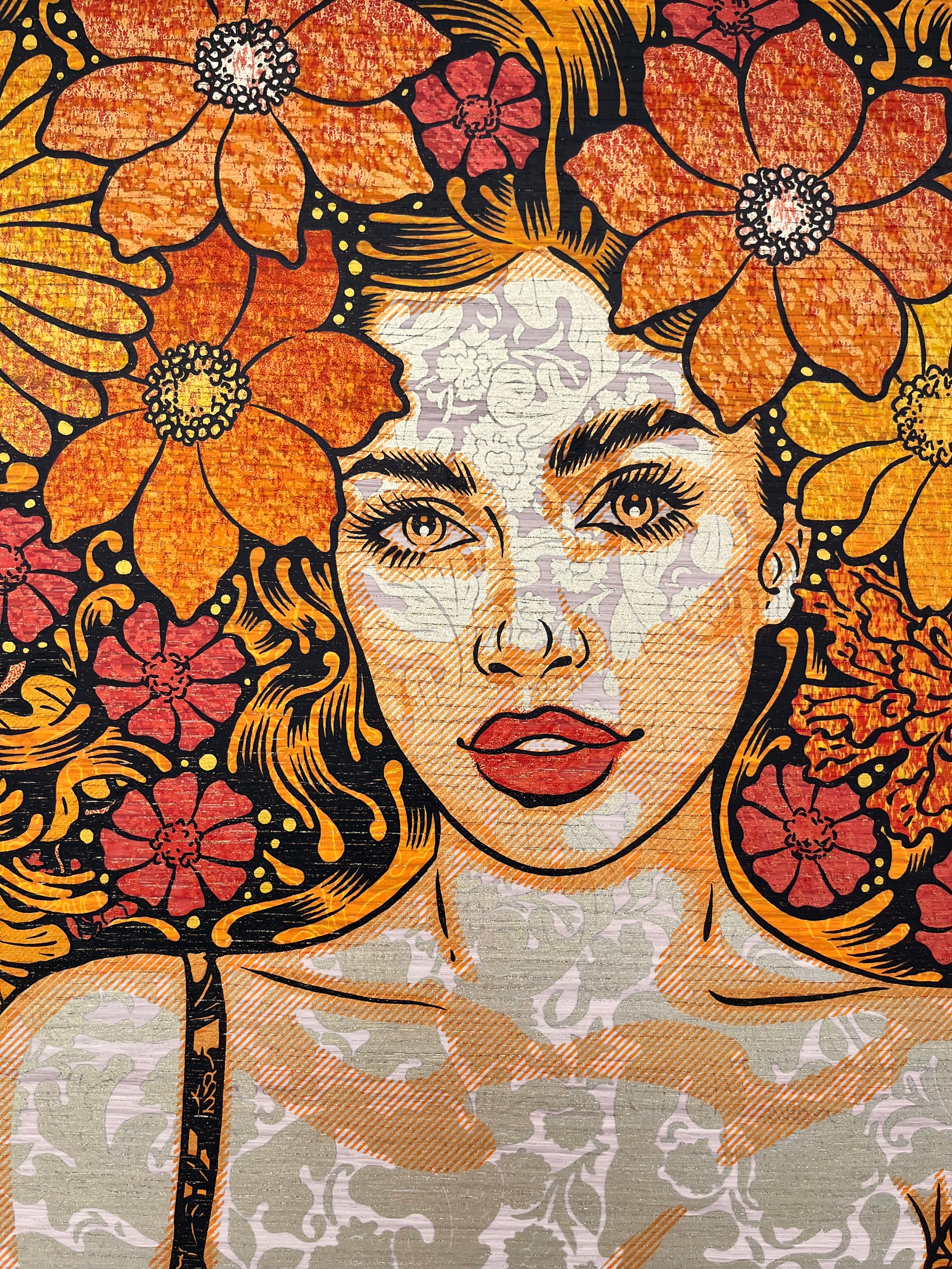 TWIN SISTERS wood panel