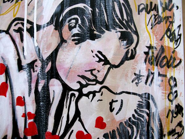 Tableau de PATRICIA GADISSEUR a pour titre BOOM STAR style graffiti, street pop art dim : PATRICIA GADISSEURprix:750