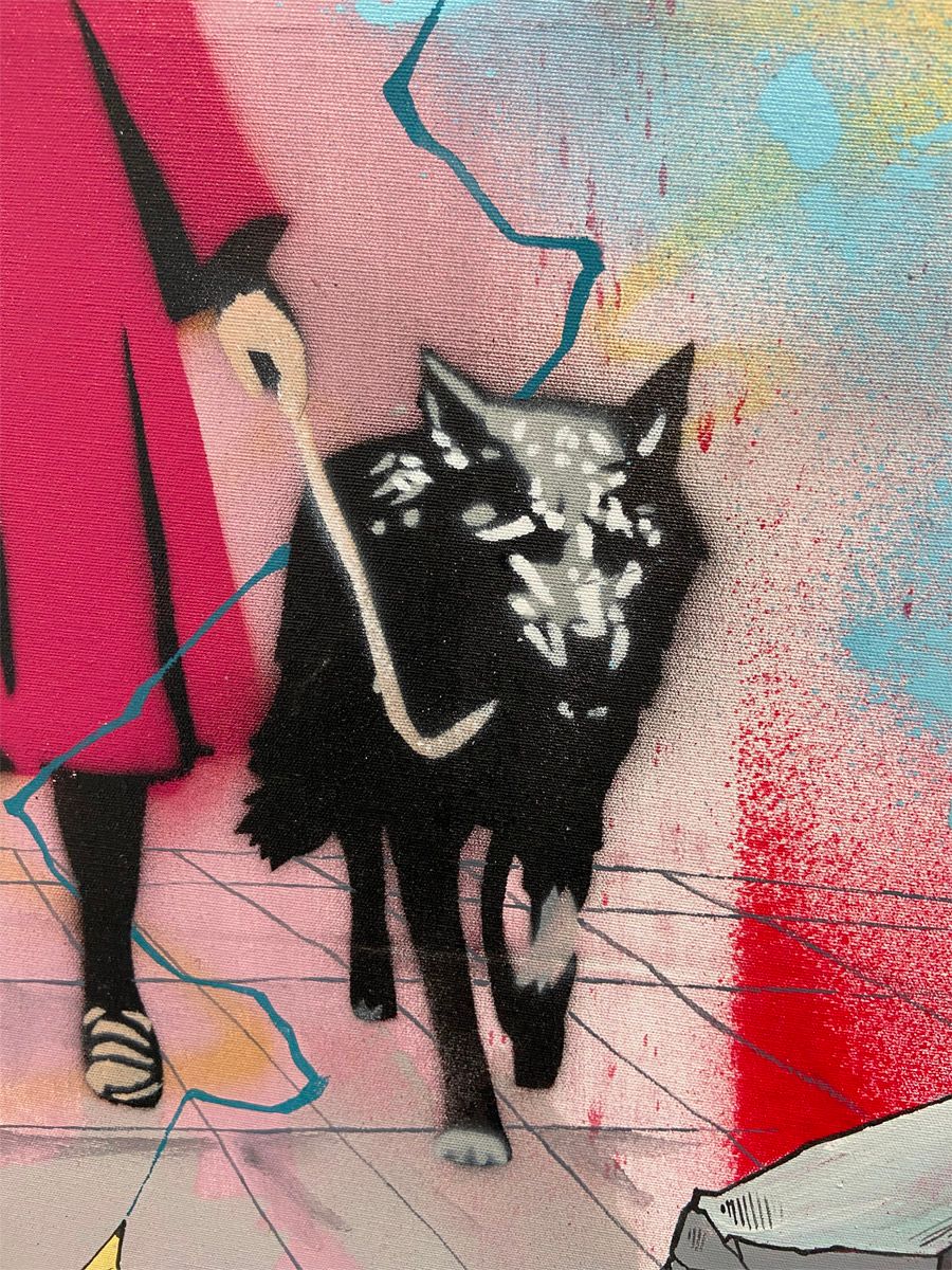 Tableau de Craig & Emer a pour titre A la prochaine style street art dim : Craig & Emerprix:220