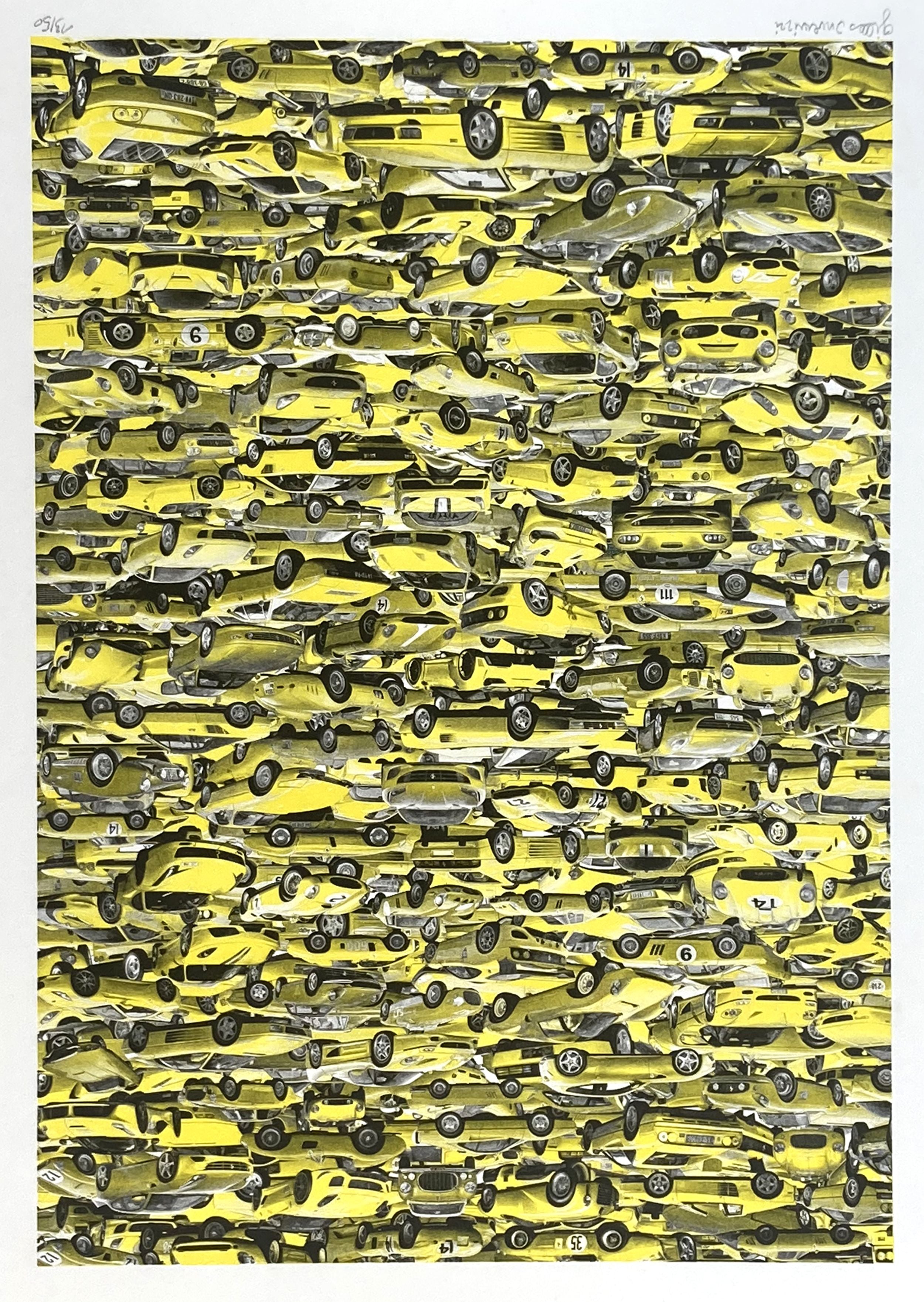 Editions d'art de GILLES INVERNIZZI a pour titre LES FERRARI JAUNES EDITION DE 50 style no dim : GILLES INVERNIZZIprix:80