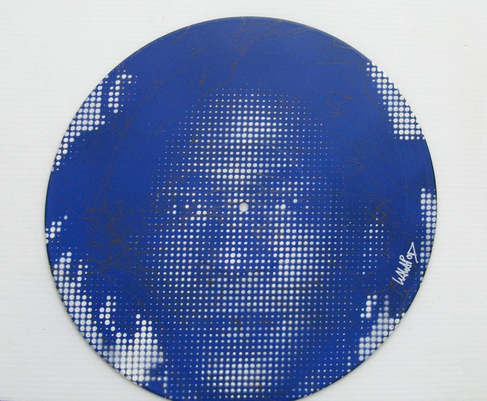 Tableau de WAWAPOD a pour titre Basquiat bleu style street pop art, graphique dim : WAWAPODprix:120
