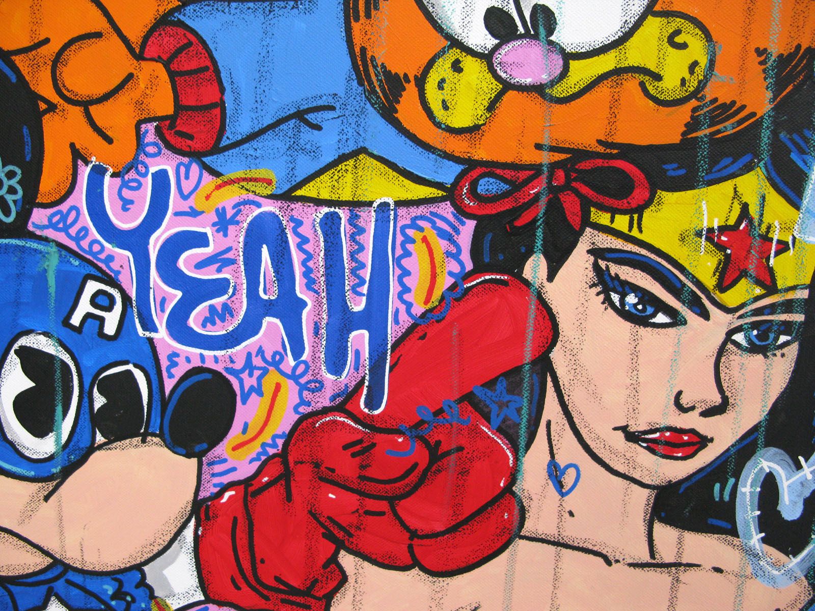 Tableau de RICO SAB a pour titre COOL HEROES style street pop art dim : RICO SABprix:900