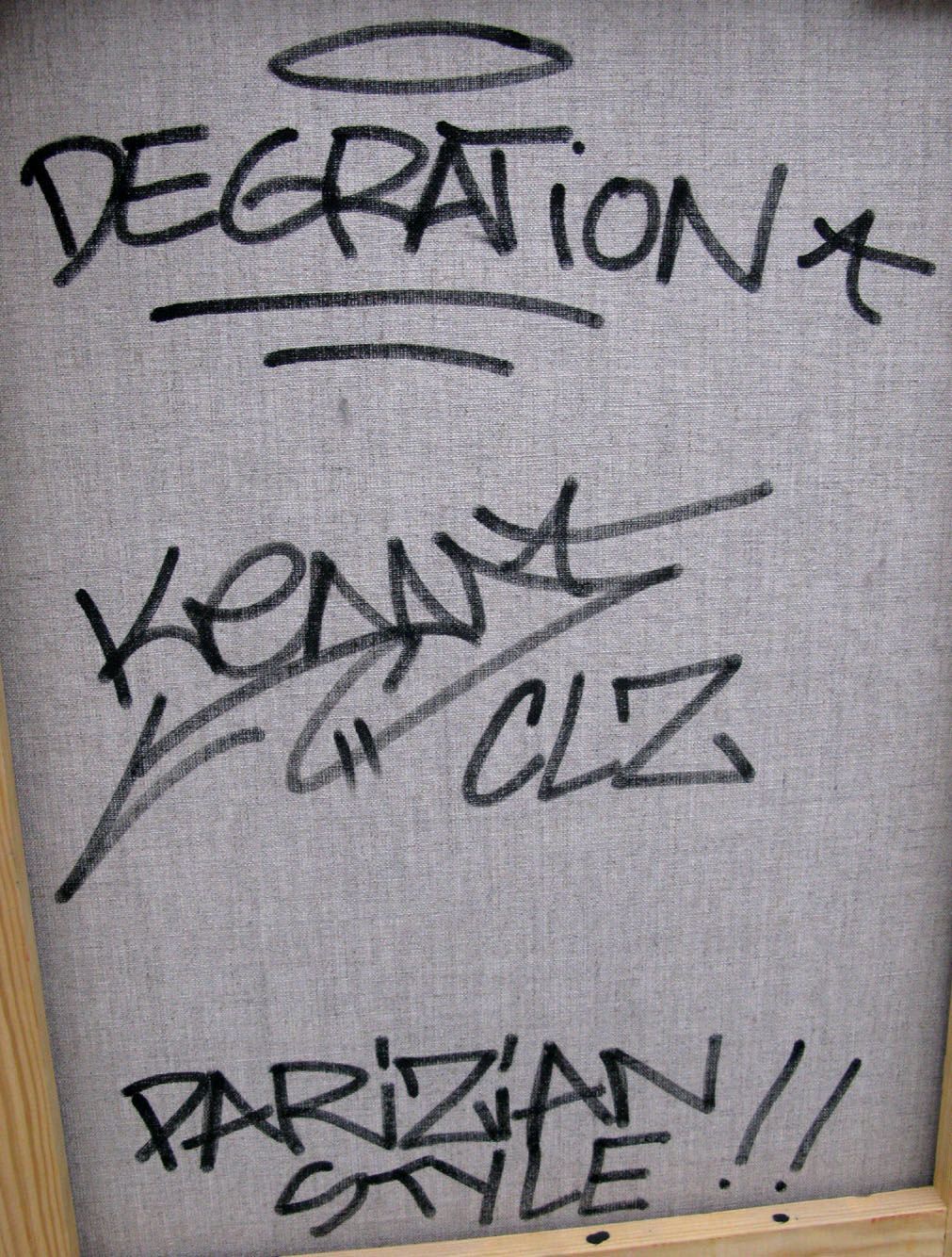 Tableau de KENY a pour titre Degration style graffiti, street art dim : KENYprix:800