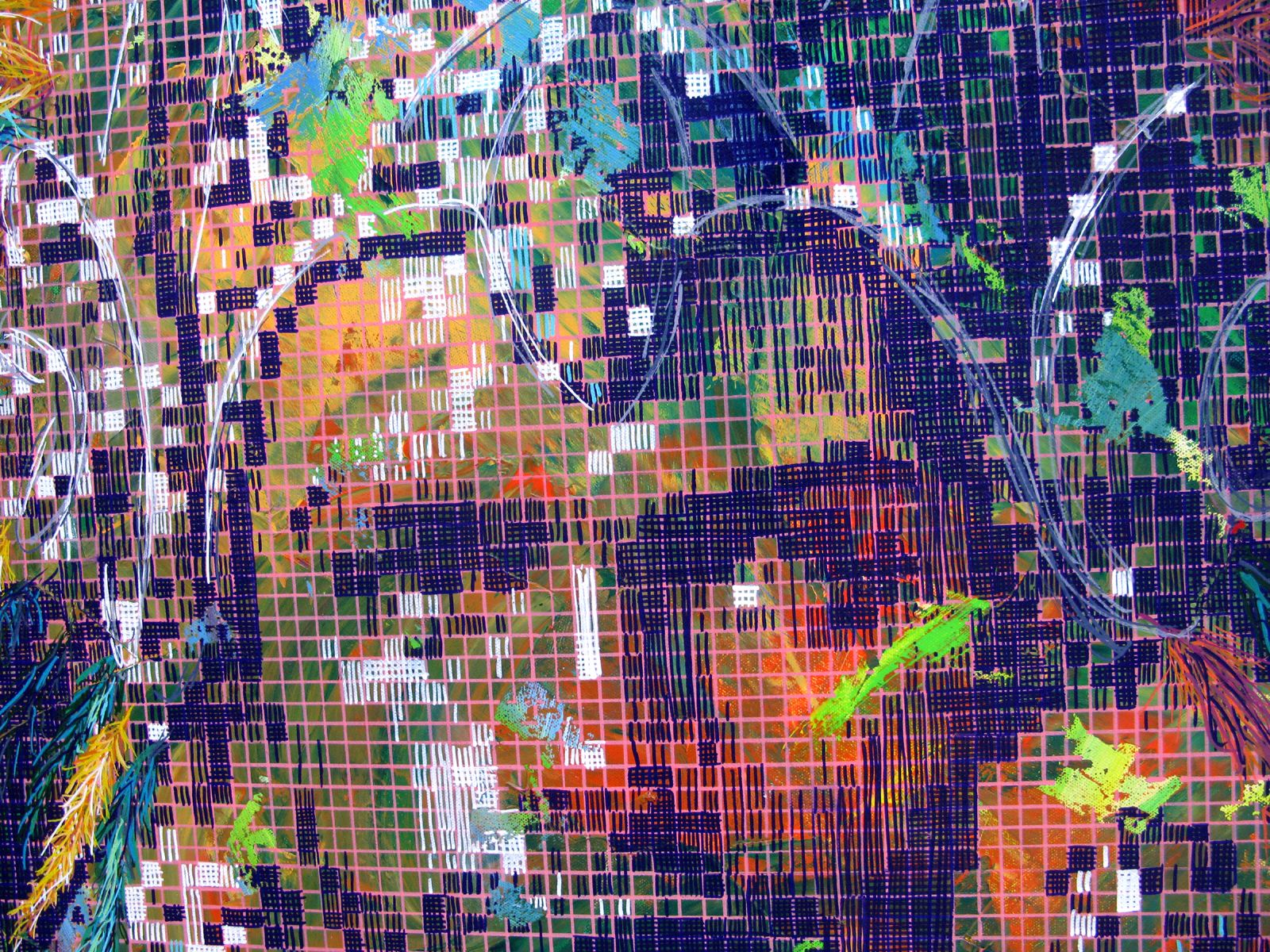 Tableau de NICOLAS JESBAC a pour titre REAPPROPRIATION HUMAINE -SAMBA#2 style figuratif, graphique dim : NICOLAS JESBACprix:1100