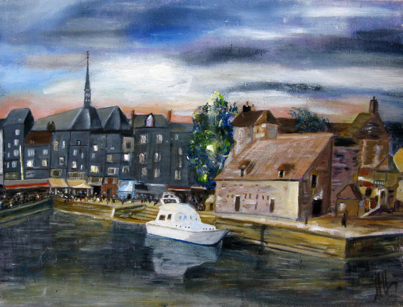Tableau de IVAN TZONEV a pour titre HONFLEUR style figuratif dim : IVAN TZONEVprix:250