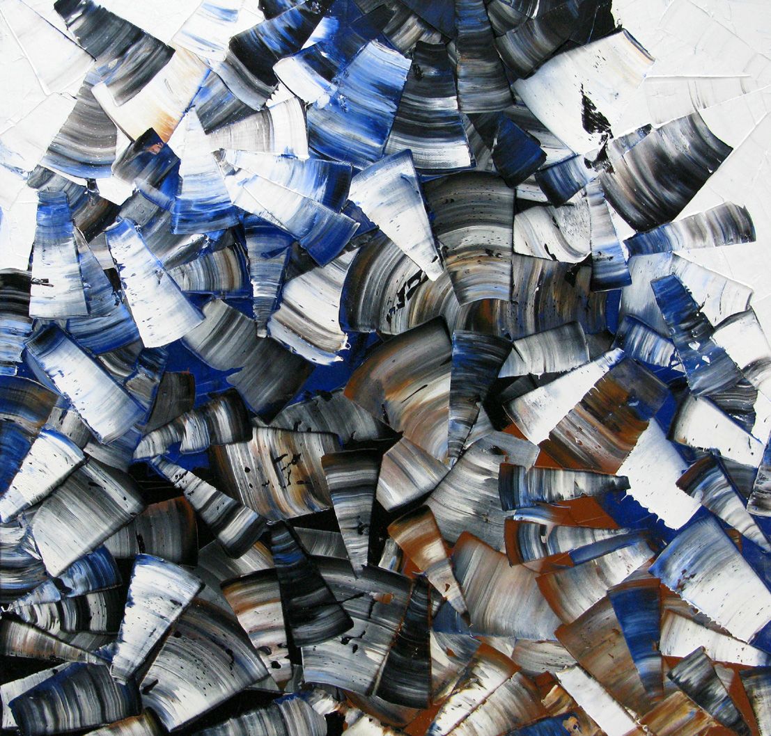 Tableau de ALAIN BECANNE a pour titre PEINTURE 01-2020-08 style abstrait dim : ALAIN BECANNEprix:300