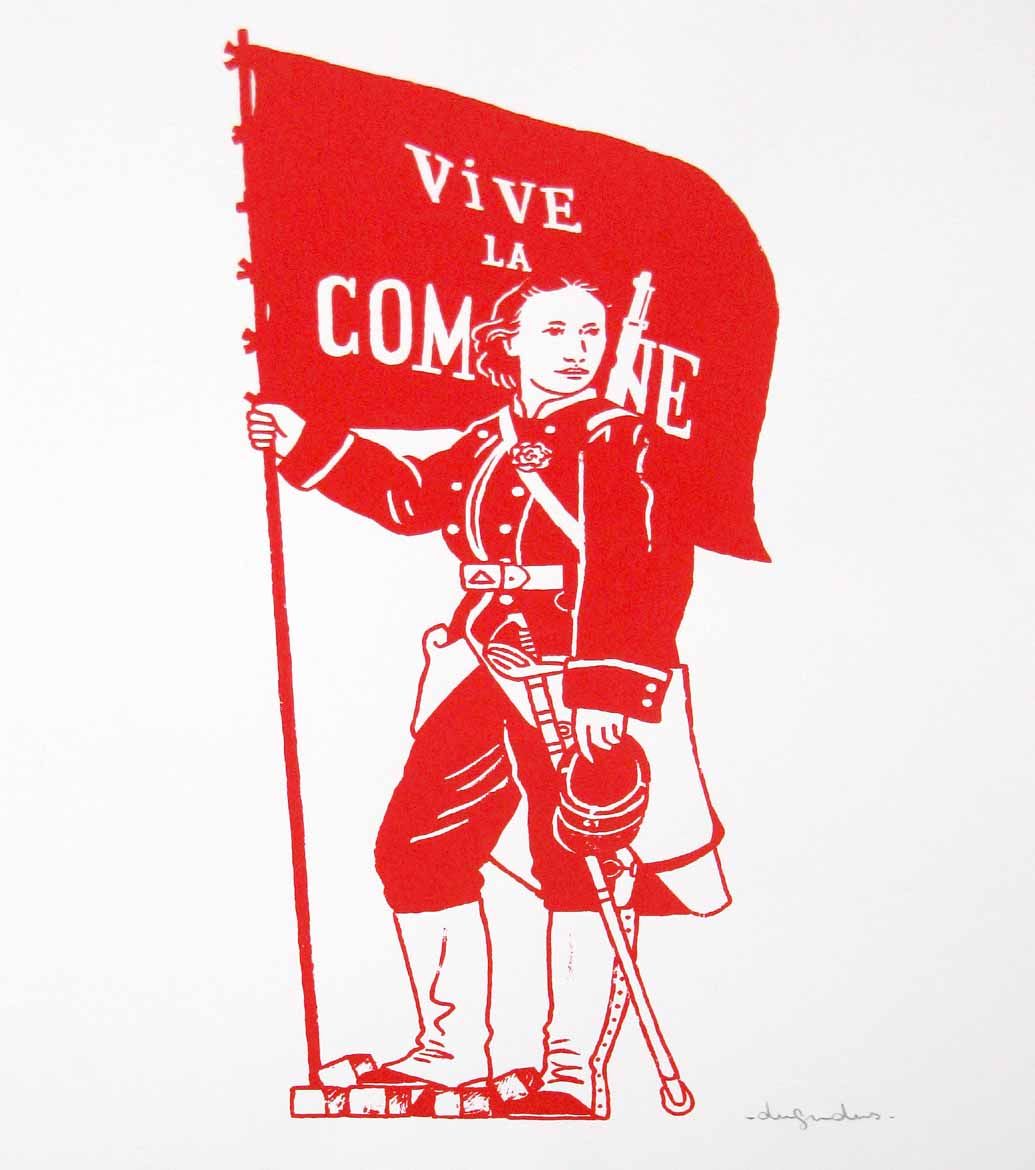 Editions d'art de DUGUDUS a pour titre Louise Michel style graphique dim : DUGUDUSprix:40