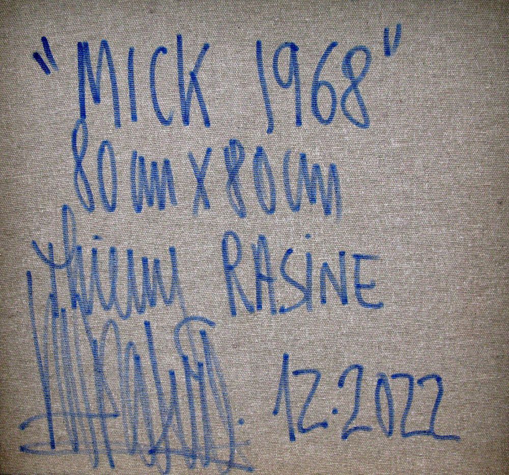 Tableau de THIERRY RASINE a pour titre Mick 1968 style street pop art dim : THIERRY RASINEprix:1200