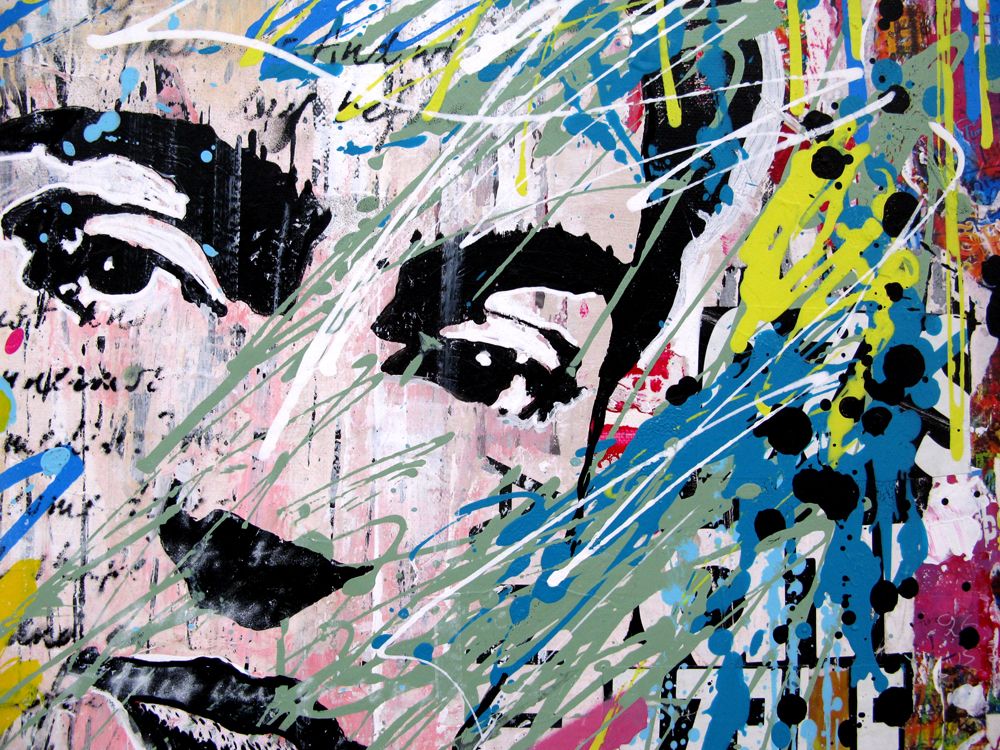 Tableau de PATRICIA GADISSEUR a pour titre Frida style street pop art, graffiti dim : PATRICIA GADISSEURprix:400