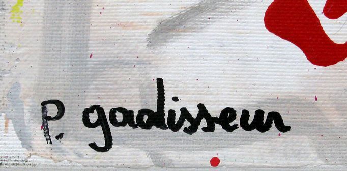Tableau de PATRICIA GADISSEUR a pour titre Guilty style graffiti, street pop art dim : PATRICIA GADISSEURprix:700