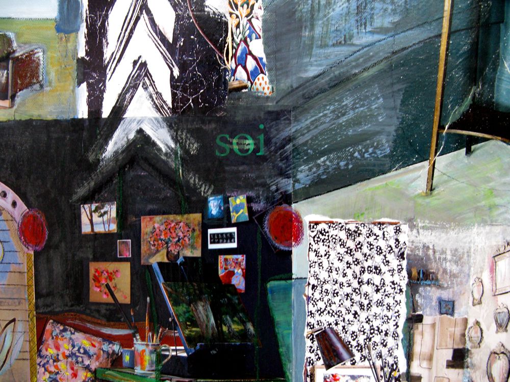 Tableau de VEROE a pour titre Tentures et peintures style figuratif dim : VEROEprix:400