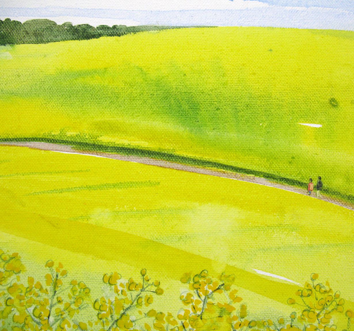 Tableau de JEONG MIN LEE a pour titre Champ de colza style figuratif dim : JEONG MIN LEEprix:220