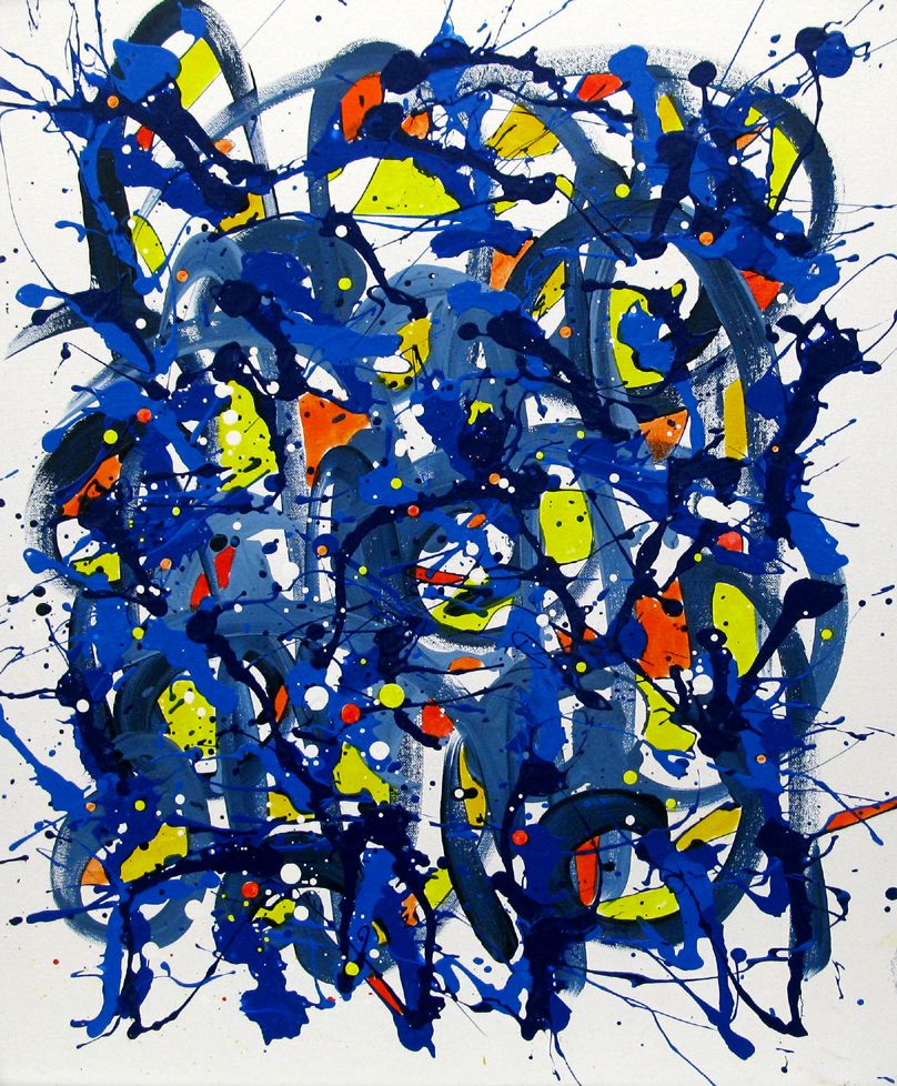 Tableau de STEPHANE RIME a pour titre NONAME D119 style abstrait dim : STEPHANE RIMEprix:300
