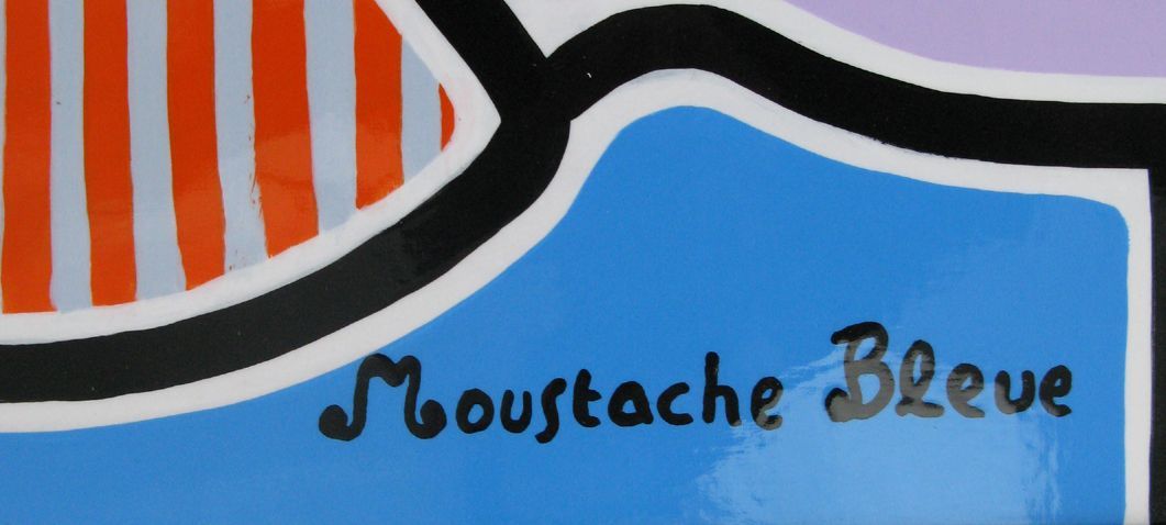Tableau de MOUSTACHE BLEUE a pour titre Sans titre style figuratif dim : MOUSTACHE BLEUEprix:750