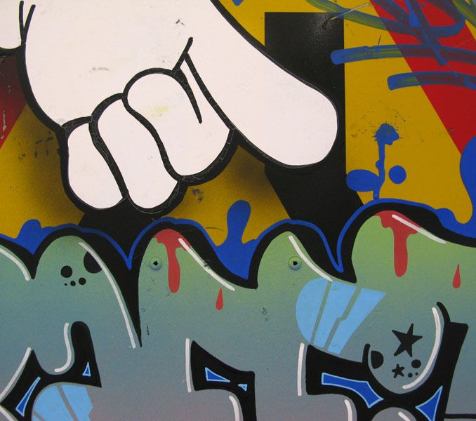 Tableau de KENY a pour titre Paris Barbes style graffiti, street art dim : KENYprix:400