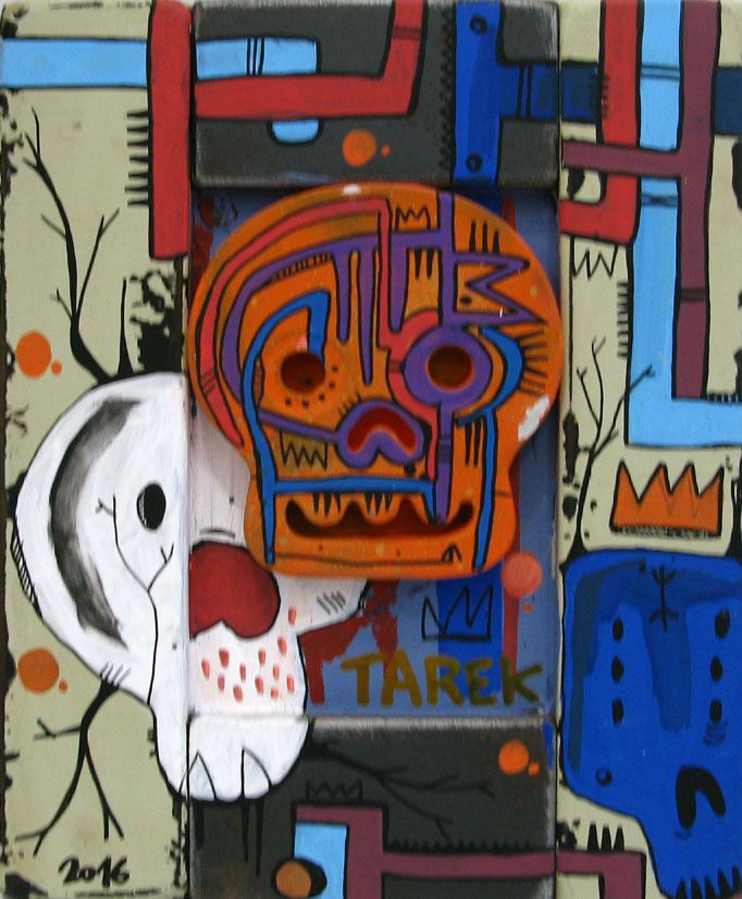 Tableau de TAREK a pour titre Money rules style graphique dim : TAREKprix:350