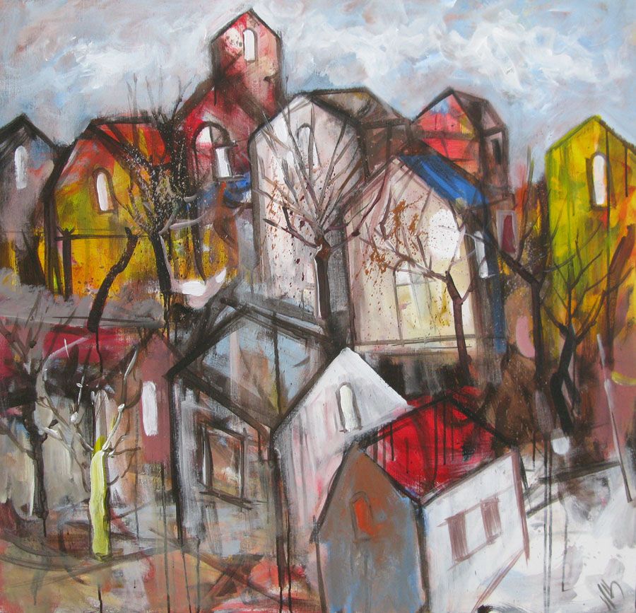 Tableau de IVAN TZONEV a pour titre SELO E style figuratif dim : IVAN TZONEVprix: