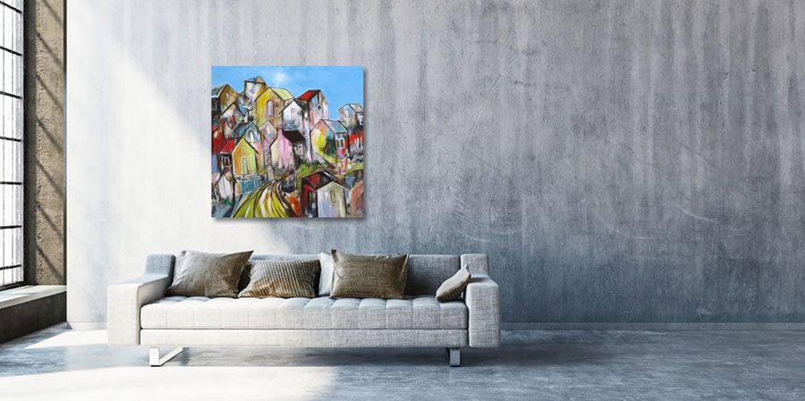 Tableau de IVAN TZONEV a pour titre SELO-C style figuratif dim : IVAN TZONEVprix: