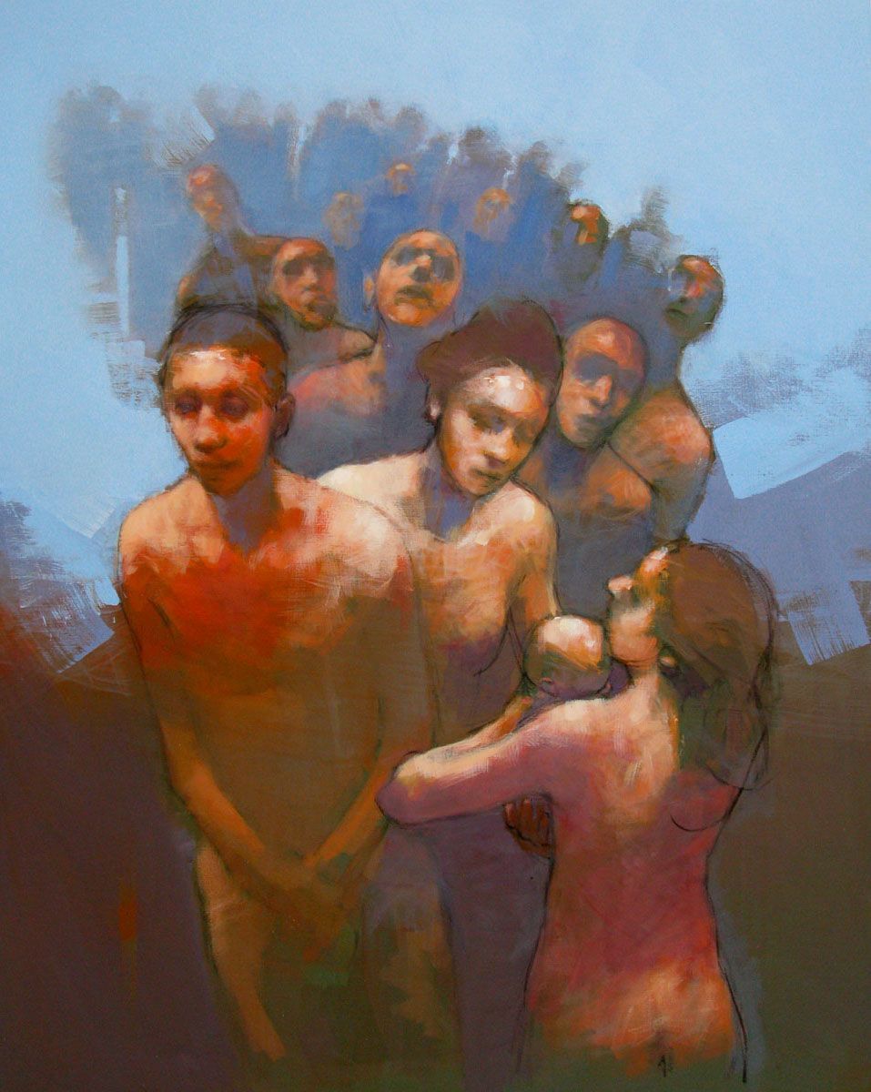 Tableau de MASSEBEUF Olivier a pour titre INNER DRIVES style figuratif dim : MASSEBEUF Olivierprix:1200