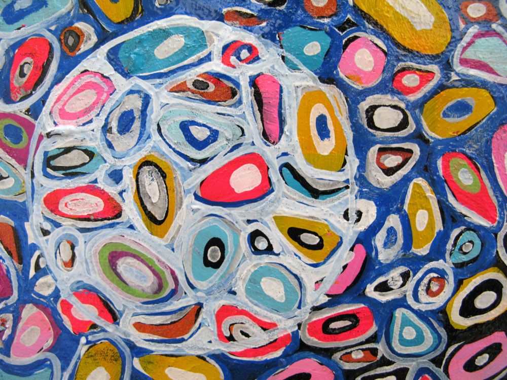 Tableau de JAVIER RAMIREZ a pour titre MICROCOSME 11 style abstrait dim : JAVIER RAMIREZprix: