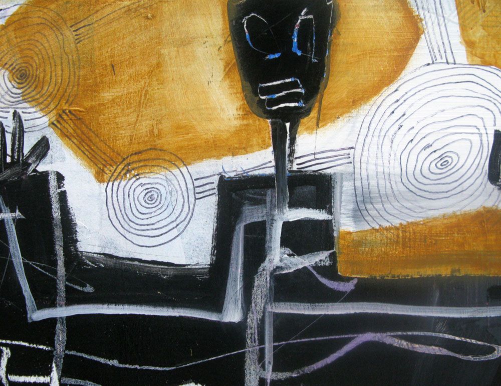 Tableau de JIHEM a pour titre PENSEES IMBRIQUEE 2 style abstrait dim : JIHEMprix: