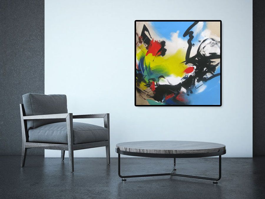 Tableau de JM BARROIS a pour titre SONGE 09-08 style abstrait dim : JM BARROISprix:800