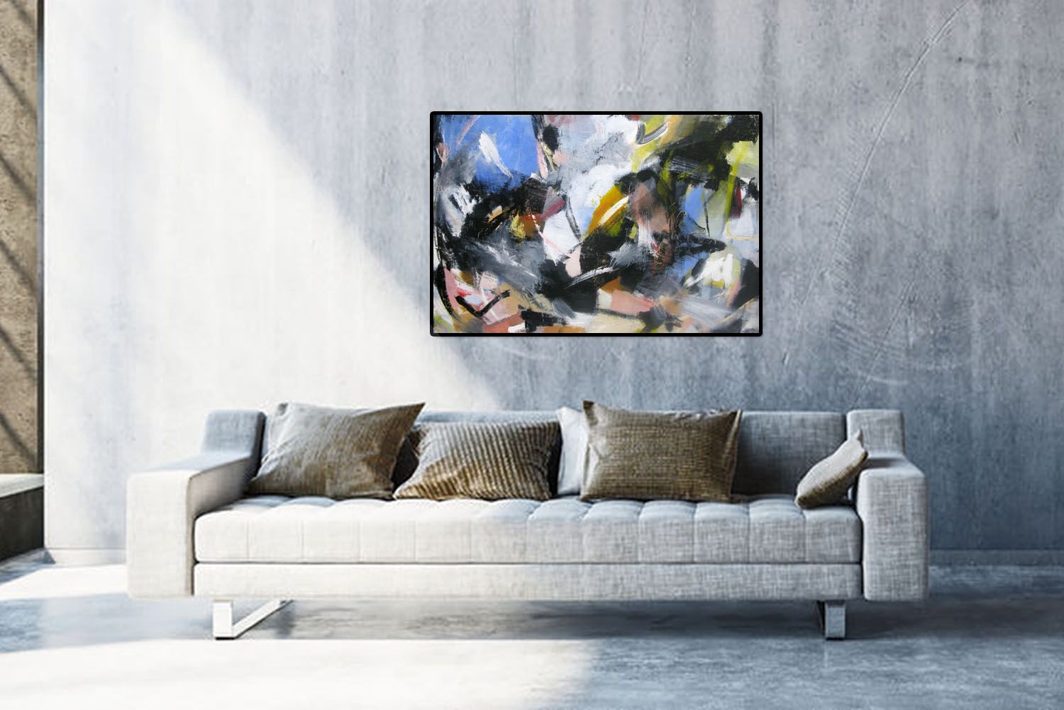 Tableau de JM BARROIS a pour titre SONGE 10-01 style abstrait dim : JM BARROISprix:1800