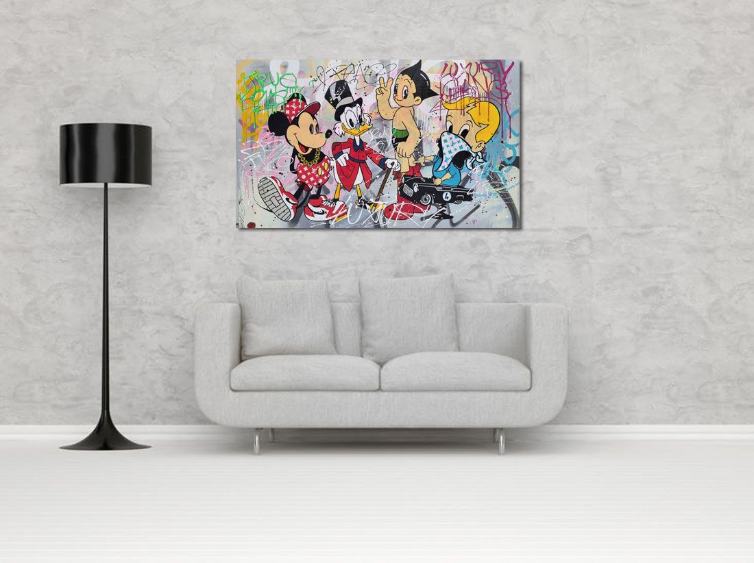 Tableau de JUG a pour titre QUATRO LUXURY style street pop art dim : JUGprix:1200