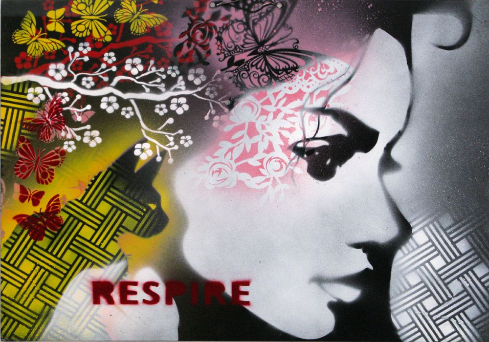 Tableau de KARO TRASS a pour titre Joséphine inspire style street pop art, street art dim : KARO TRASSprix:170