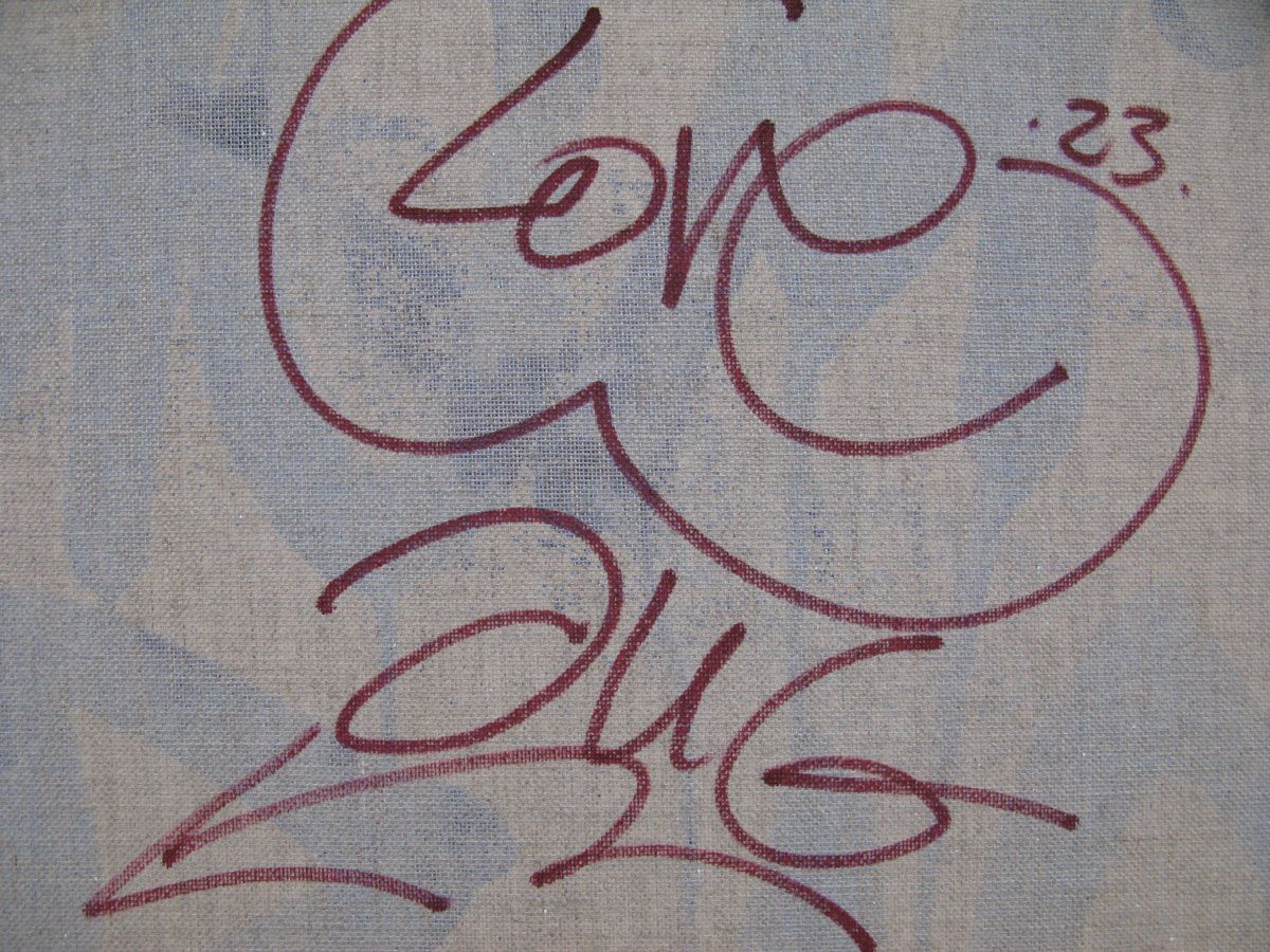 Tableau de JUG a pour titre love style street pop art, street art dim : JUGprix:390