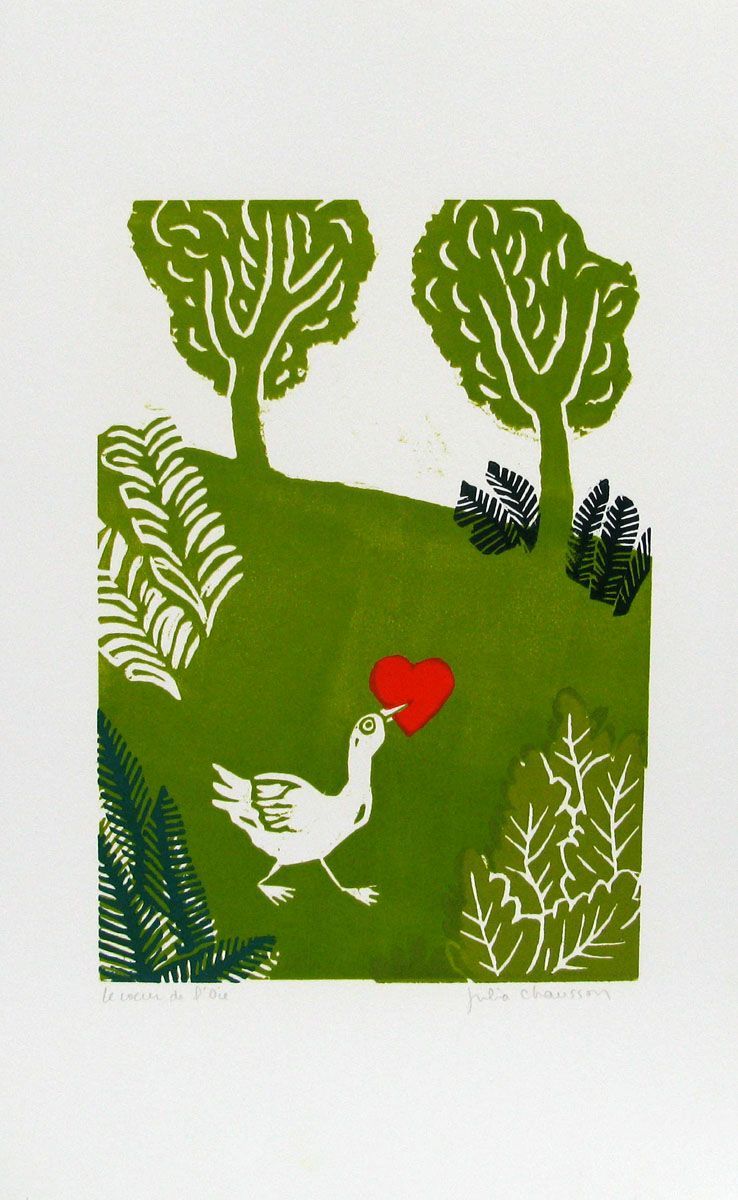 Dessin de JULIA CHAUSSON a pour titre LE COEUR DE L'OIE style figuratif dim : JULIA CHAUSSONprix:90