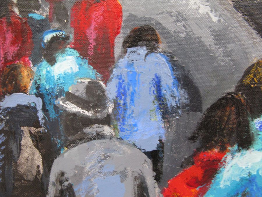 Tableau de KATE BAILEY a pour titre METRO PARISIEN style figuratif dim : KATE BAILEYprix: