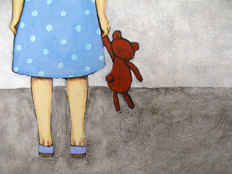 Tableau de KATSUKO KUROYA a pour titre LITTLE GIRL style figuratif dim : KATSUKO KUROYAprix:
