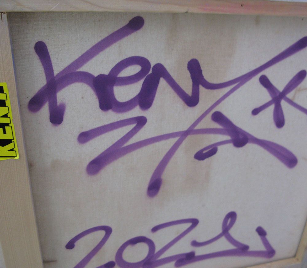Tableau de KENY a pour titre FUNKY style graffiti, street art dim : KENYprix:800