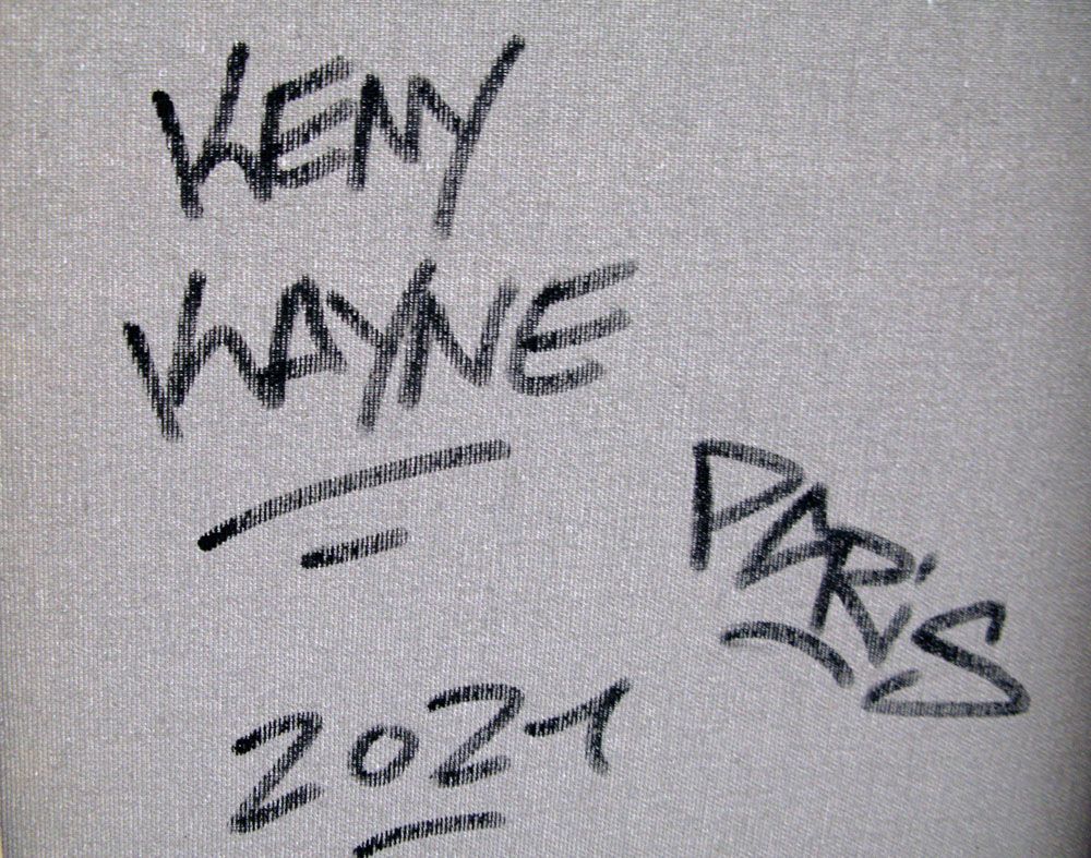 Tableau de KENY a pour titre HYPE style graffiti, street art dim : KENYprix:350