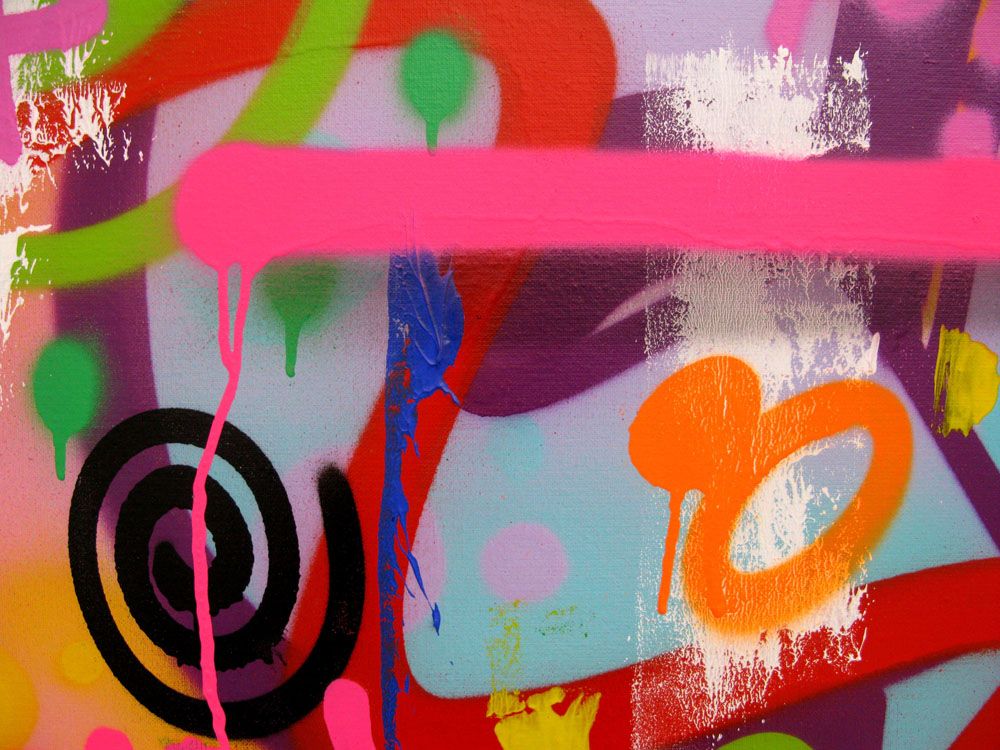 Tableau de KENY a pour titre COLORAMAX 8 style graffiti, street art dim : KENYprix:450