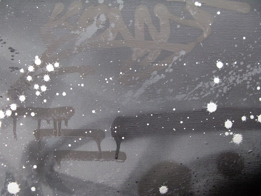 Tableau de KENY a pour titre FRACTURE style graffiti, street art dim : KENYprix:550