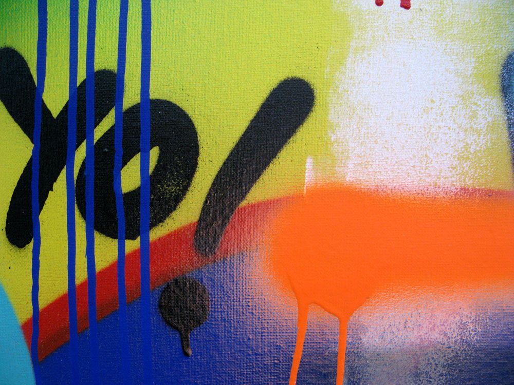 Tableau de KENY a pour titre COLORAMAX 7 style graffiti, street art dim : KENYprix:450