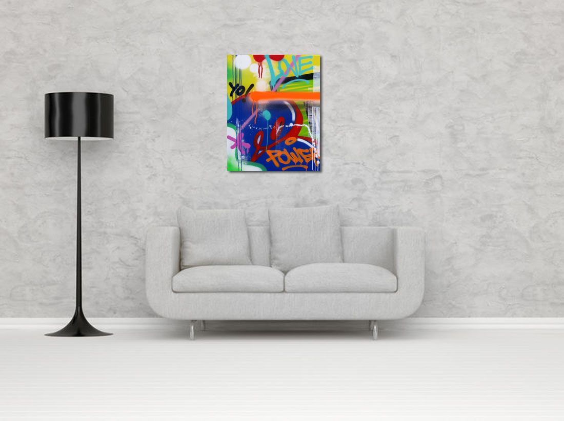 Tableau de KENY a pour titre COLORAMAX 7 style graffiti, street art dim : KENYprix:450