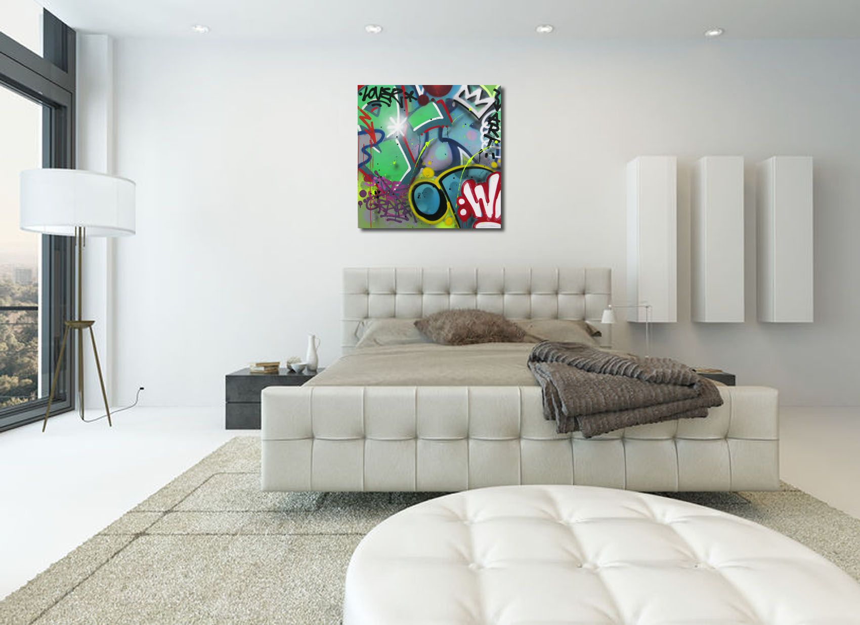 Tableau de KENY a pour titre GRAFFART style graffiti, street art dim : KENYprix:800