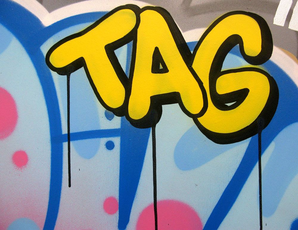 Tableau de KENY a pour titre TAG style graffiti, street art dim : KENYprix:800