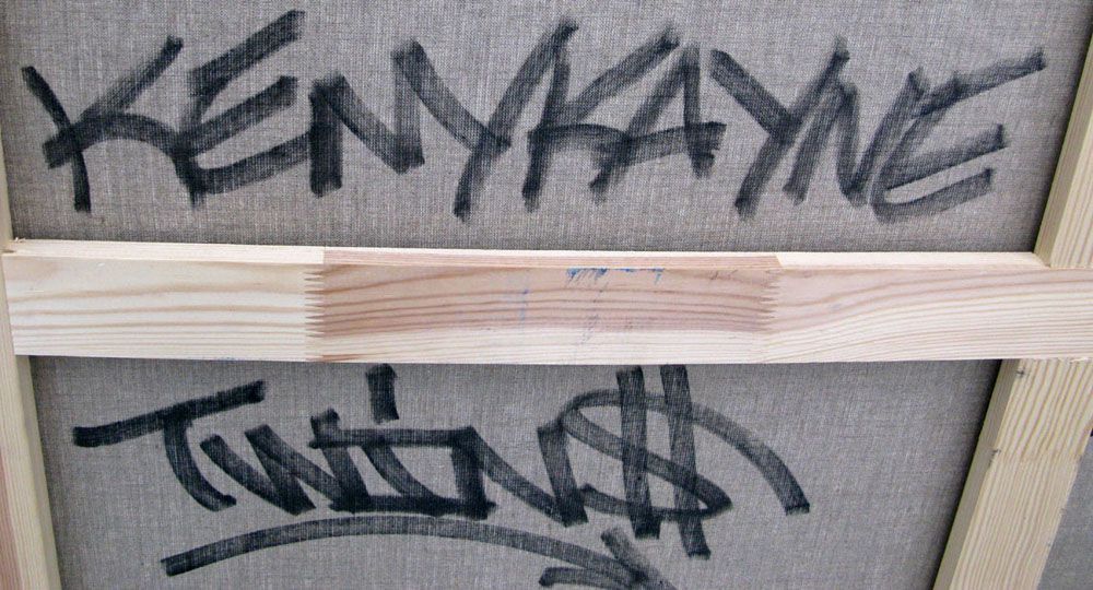 Tableau de KENY a pour titre Twins style graffiti, street art dim : KENYprix:1000