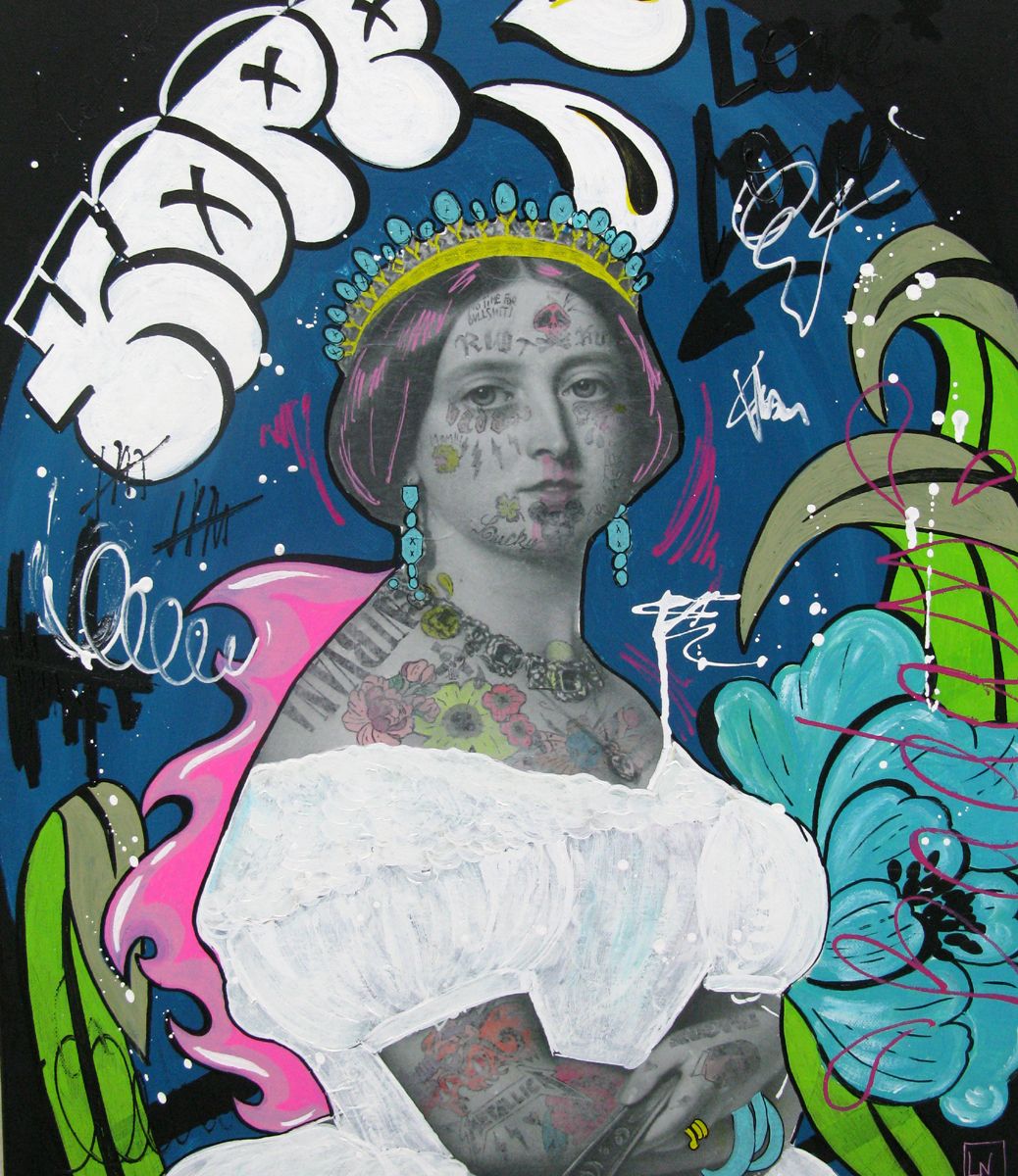 Tableau de LN LE PAPE a pour titre Kurt style street pop art dim : LN LE PAPEprix:300